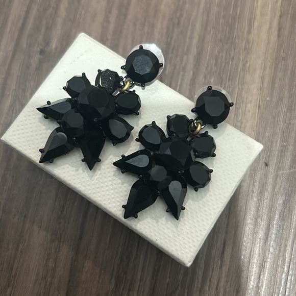J.Crew Black Statement Earrings - Picture 2 of 2